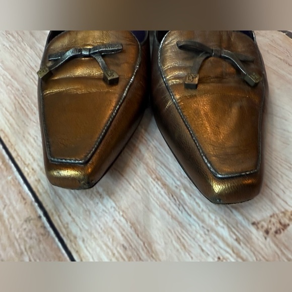 Donald J Pliner 6.5M “Matea” Bronze Metallic Kitten Heels Made Italy - Picture 6 of 9